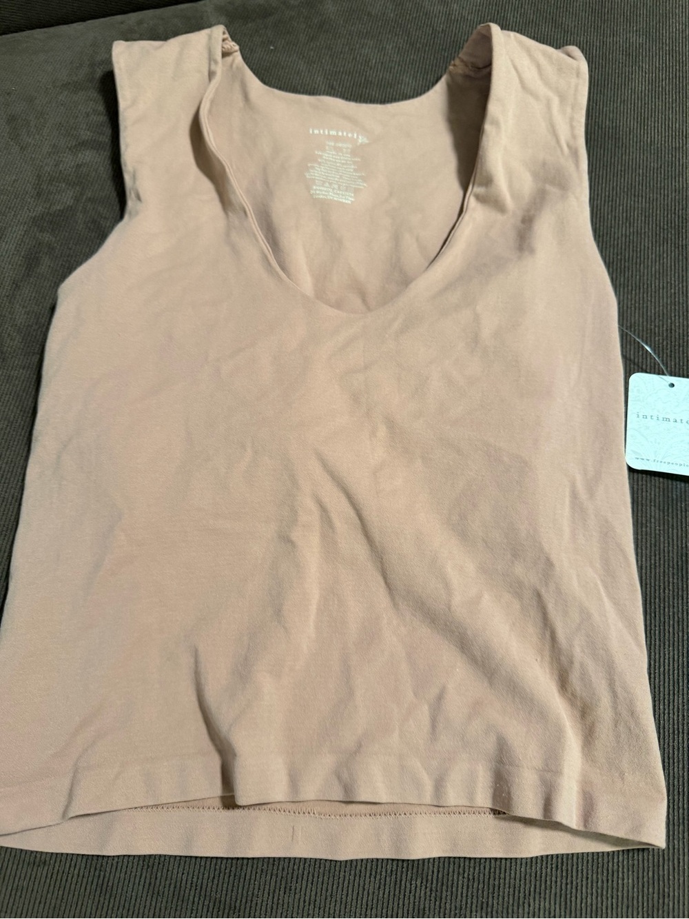 Free People Sleeveless Scoop Neck Tank in Dusty Rose